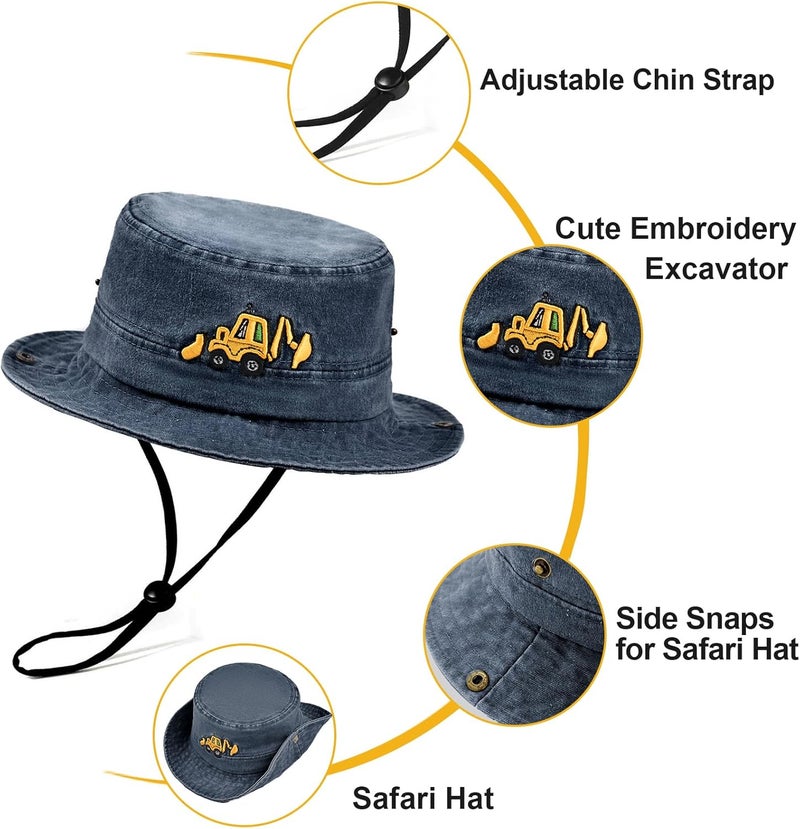 EDCYF Kids Boys Girls Embroidered Baseball Caps Baby Sun hat Toddler Dinosaur Trucker Hats Summer Hats（3-8years - Image 2